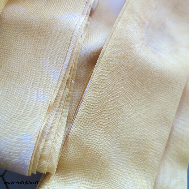 gelbes Shibori Pongé Koshihimo Band