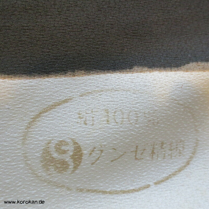 Blütenkringel Seidendamast Haori Kimono Jacke Tanmono