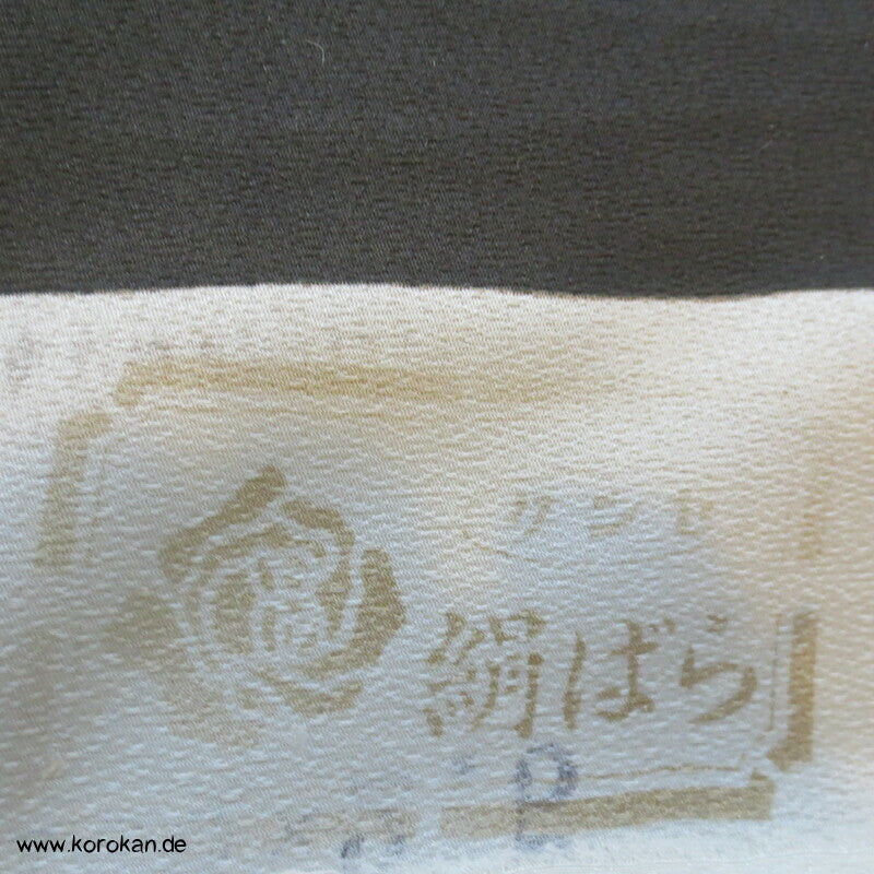 Blütenkringel Seidendamast Haori Kimono Jacke Tanmono