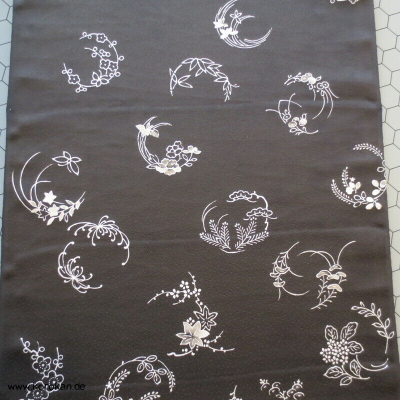 Blütenkringel Seidendamast Haori Kimono Jacke Tanmono