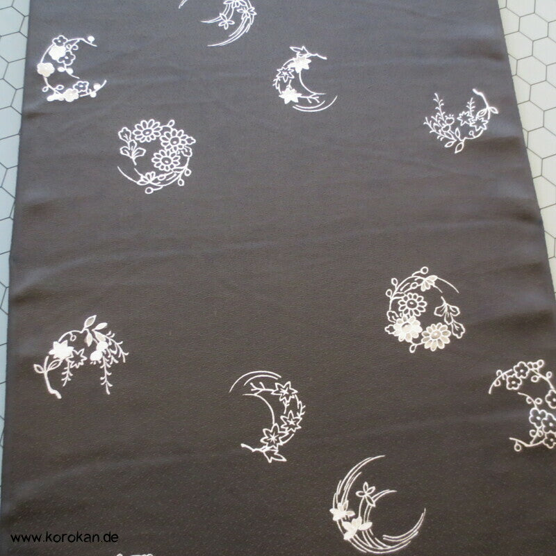 Blütenkringel Seidendamast Haori Kimono Jacke Tanmono