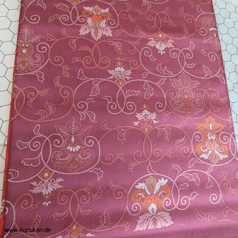Panel Blüten und abstrakt - Chirimen Kimono Seide