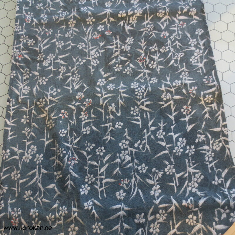 silber Zweige / goldene Kiku doppelseitig antike Araihari Kimono Seide