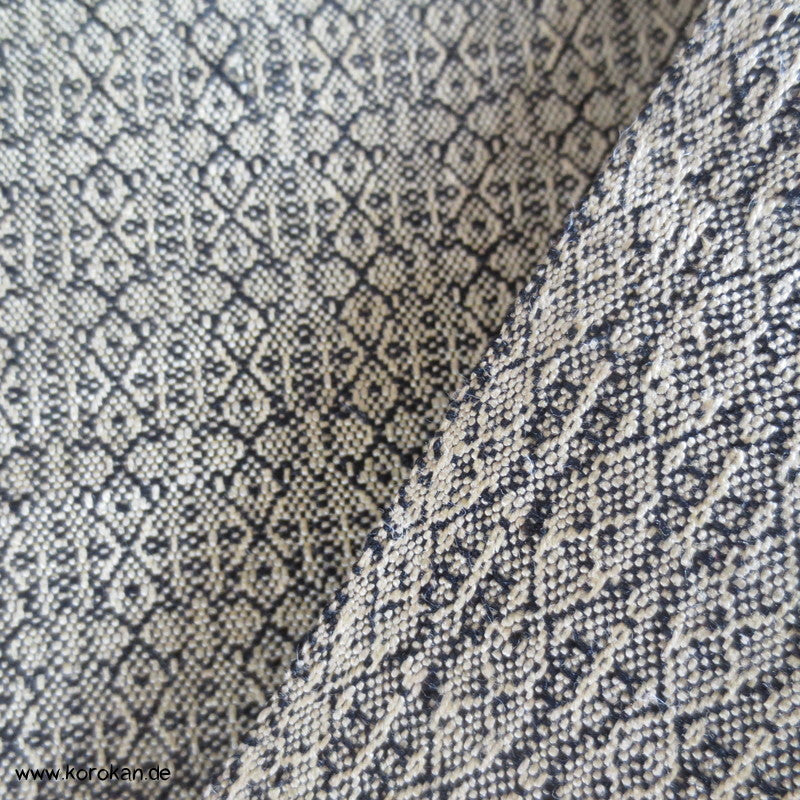 geometrischer Jacquard Kimono Stoff, Wolle / Acryl