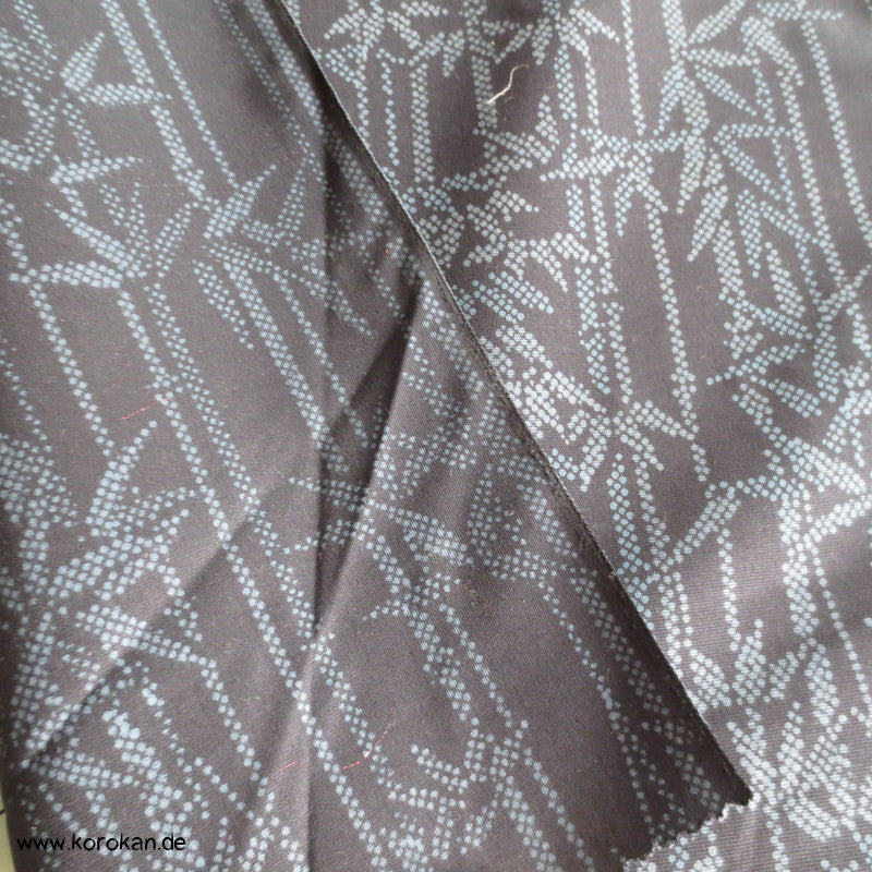 Bambus Kasuri Druck Regenmantel Kimono Seide