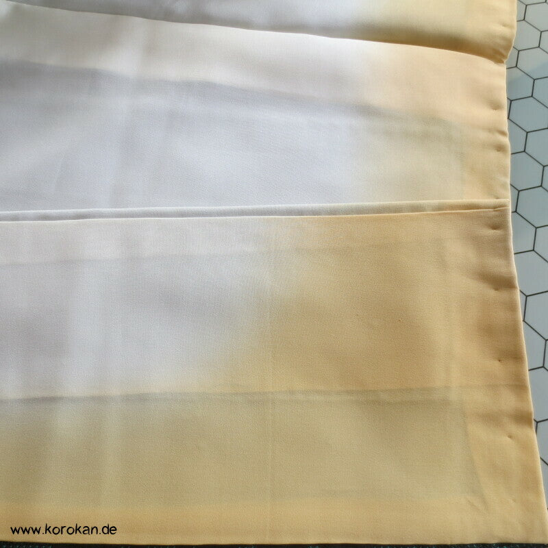 flaschengrün schwarz Kasuri Tsumugi Seiden Kimono, Bambus in Kikko