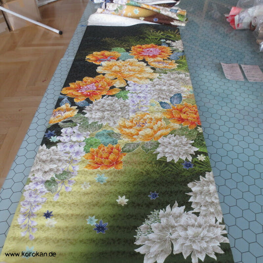 Panel Muster Stoff für Kimono - Blumendruck