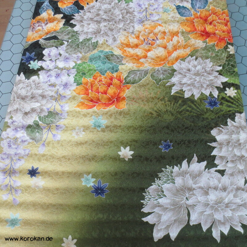 Panel Muster Stoff für Kimono - Blumendruck