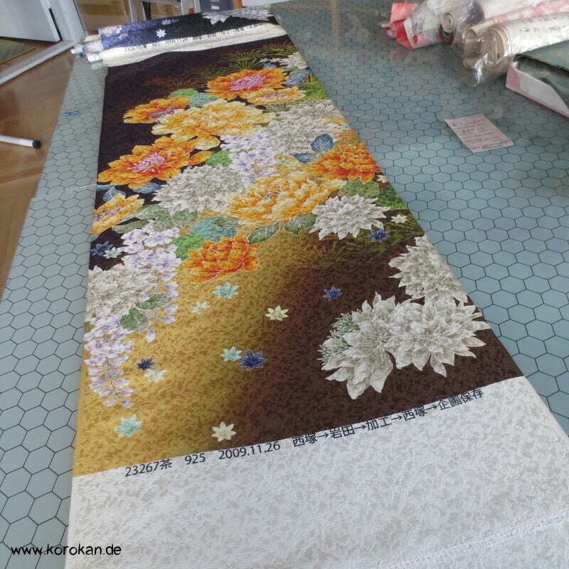 Panel Muster Stoff für Kimono - Blumendruck