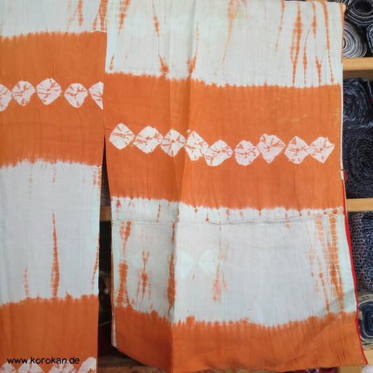 Näh Batikstreifen Juban Kimono - antik, rotes Futter