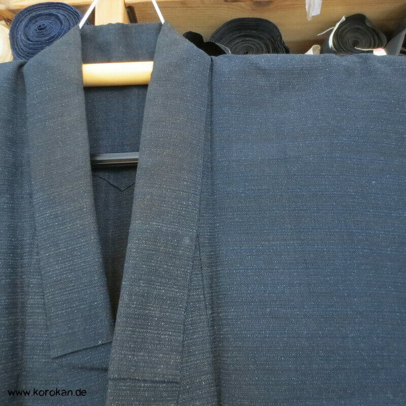 Hitoe Woll Kimono, blau