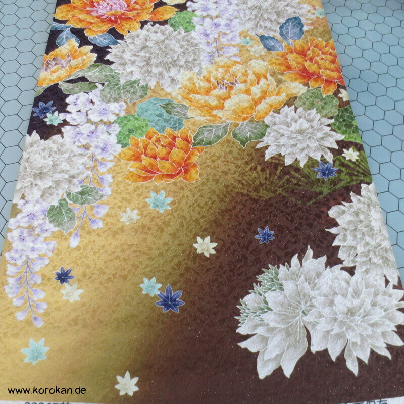 Panel Muster Stoff für Kimono - Blumendruck