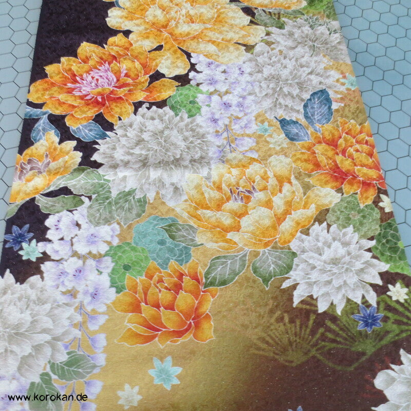 Panel Muster Stoff für Kimono - Blumendruck