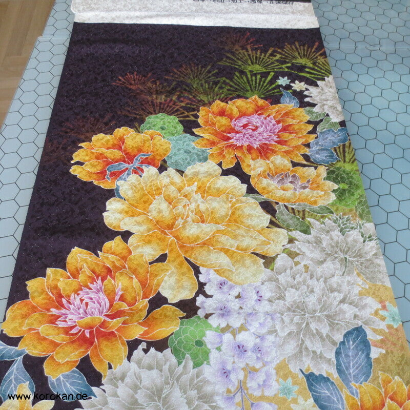 Panel Muster Stoff für Kimono - Blumendruck