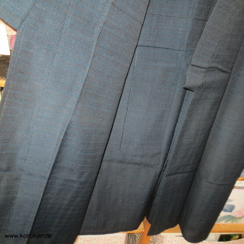 Hitoe Woll Kimono, blau