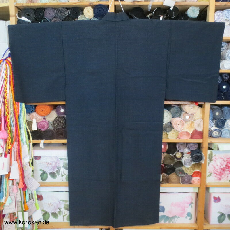 Hitoe Woll Kimono, blau