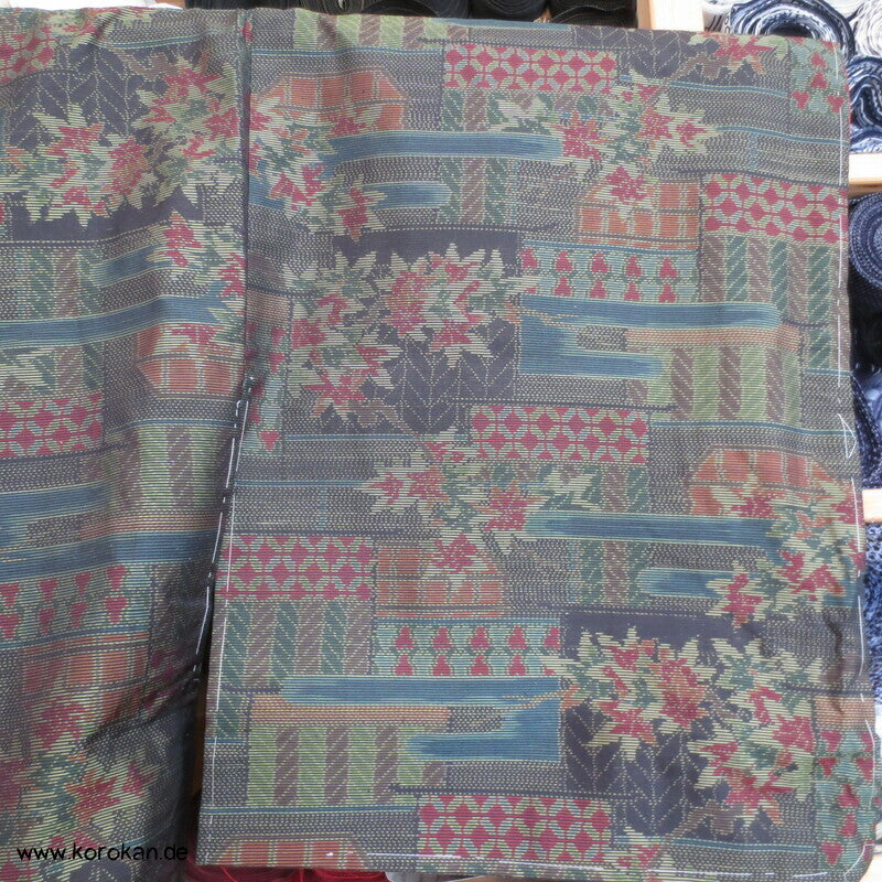 Musterpatchwork Kasuri Tsumugi Seiden Kimono