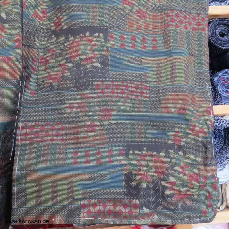 Musterpatchwork Kasuri Tsumugi Seiden Kimono