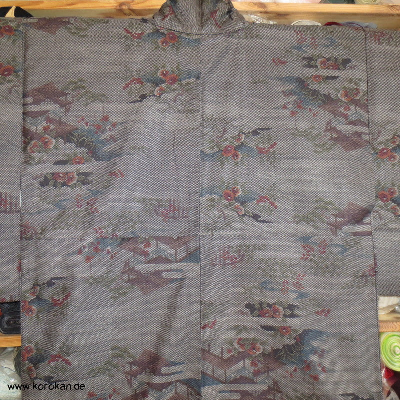 Garten Kasuri Tsumugi Seiden Kimono