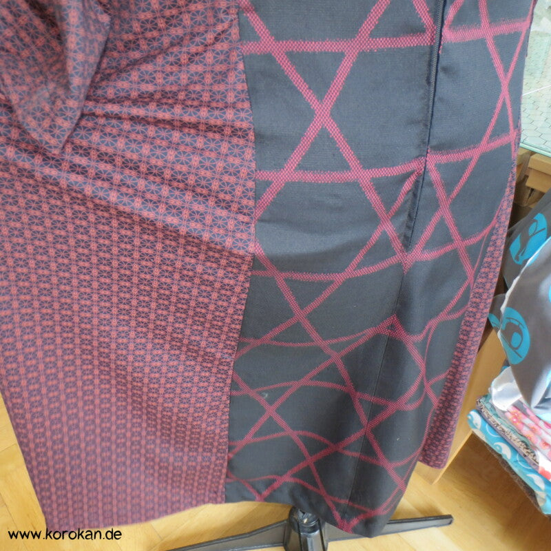 Prinzeßkleid Asanoha Kasur Tsumugi Seide Kombit mit Jersey