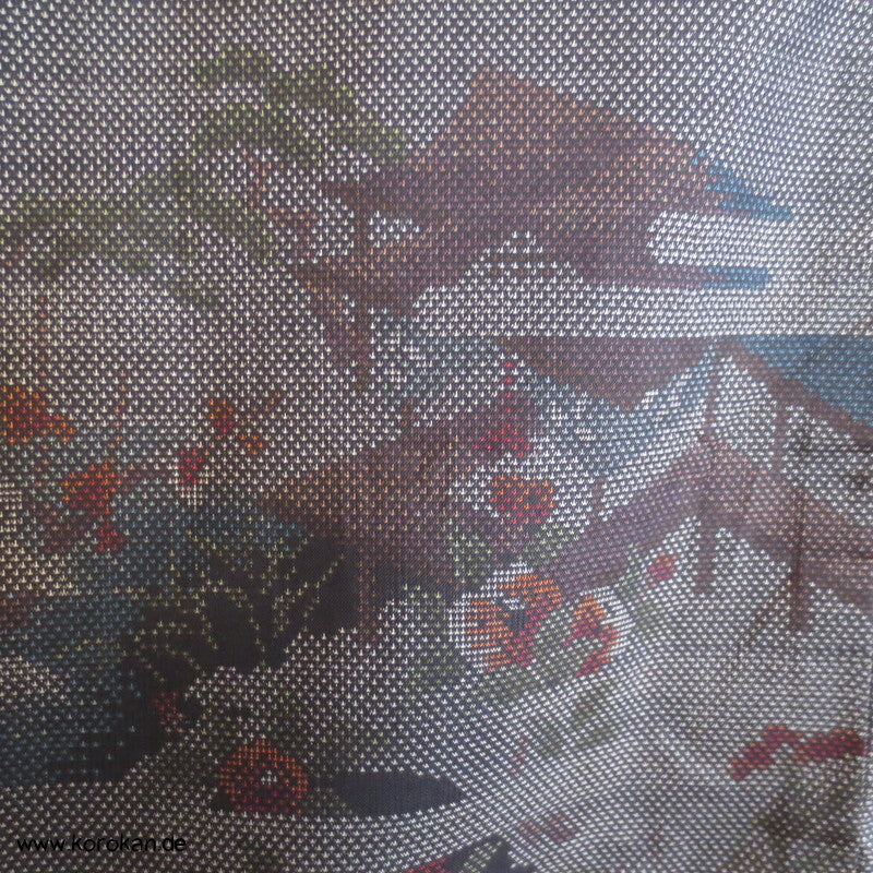 Garten Kasuri Tsumugi Seiden Kimono