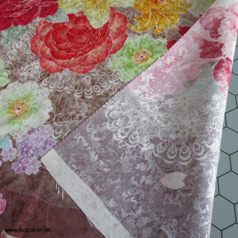 Panel Muster Stoff für Kimono - Blumendruck