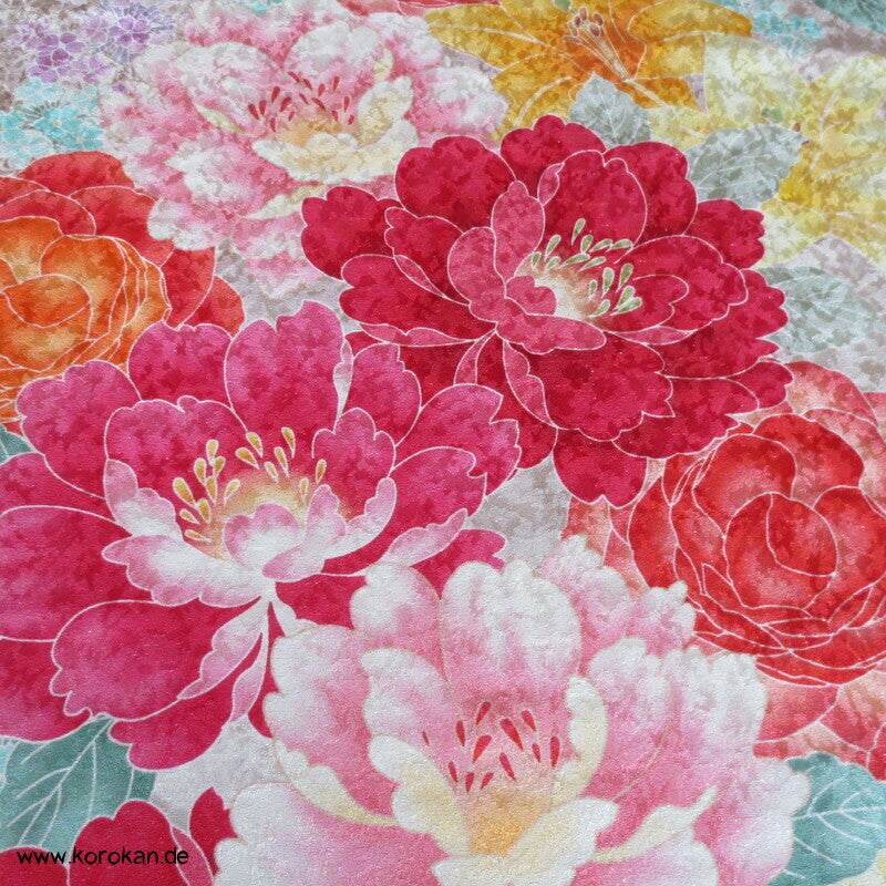 Panel Muster Stoff für Kimono - Blumendruck