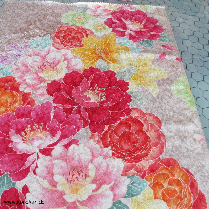 Panel Muster Stoff für Kimono - Blumendruck