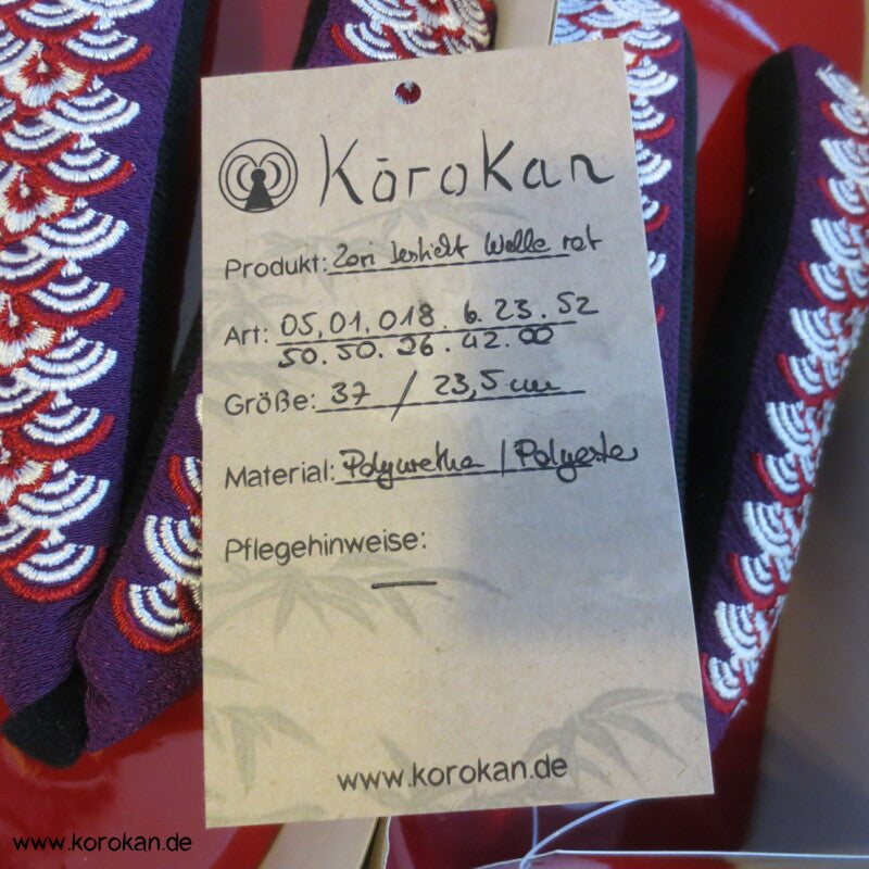 Zori Lackleder, bestickte Bänder, PU Keilabsatz