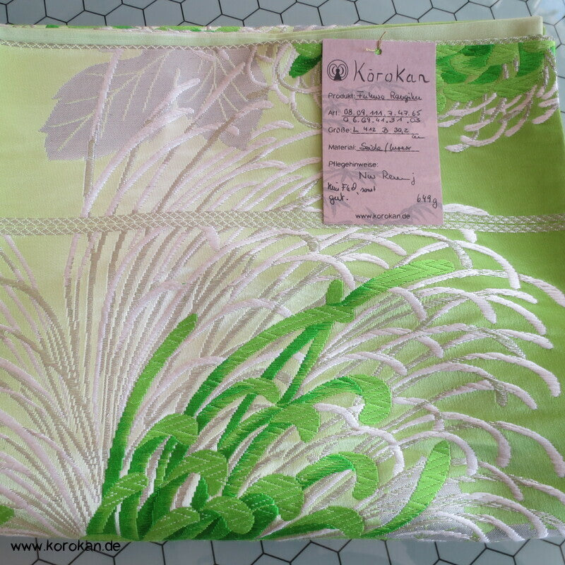 Fukuro Obi Seidenbrokat Rangiku Crazy Chrysantheme