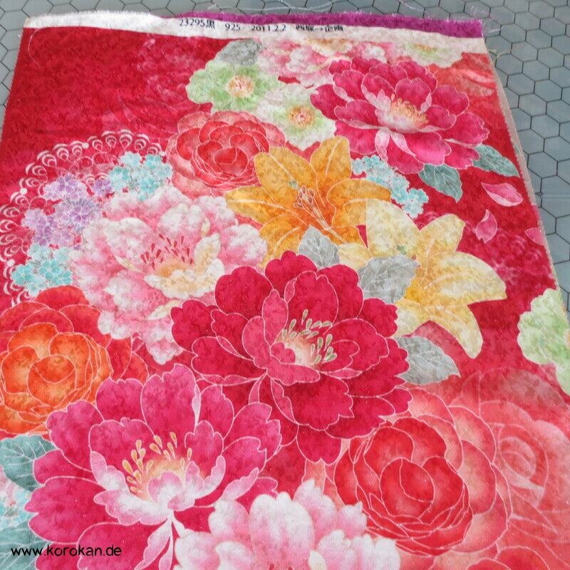 Panel Muster Stoff für Kimono - Blumendruck