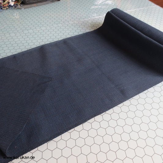 blauschwarzer Kikko Männer Kimono Tanmono Wolle