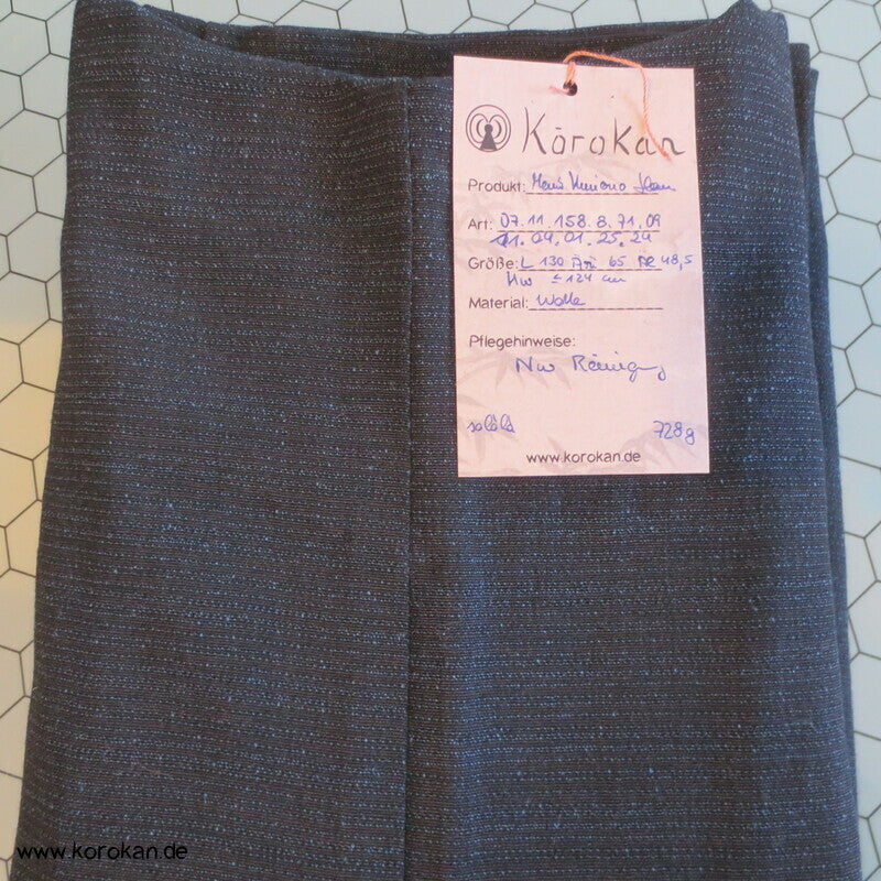 Hitoe Woll Kimono, blau
