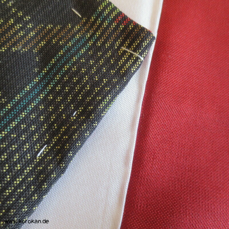 Musterpatchwork Kasuri Tsumugi Seiden Kimono
