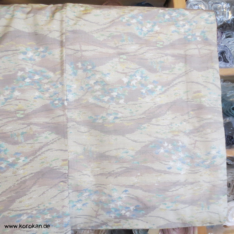 Dünenmuster Kasuri Tsumugi Seiden Kimono
