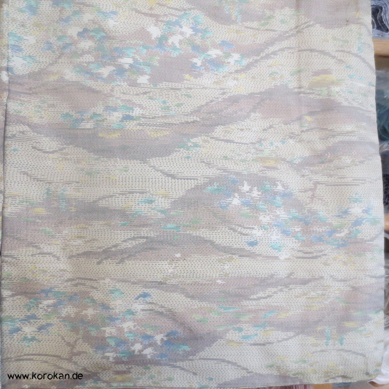 Dünenmuster Kasuri Tsumugi Seiden Kimono