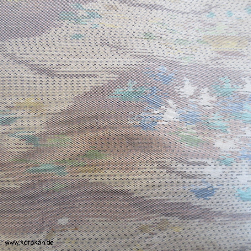 Dünenmuster Kasuri Tsumugi Seiden Kimono
