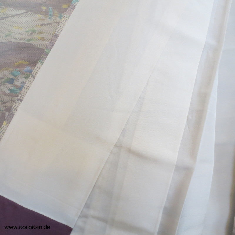 Dünenmuster Kasuri Tsumugi Seiden Kimono