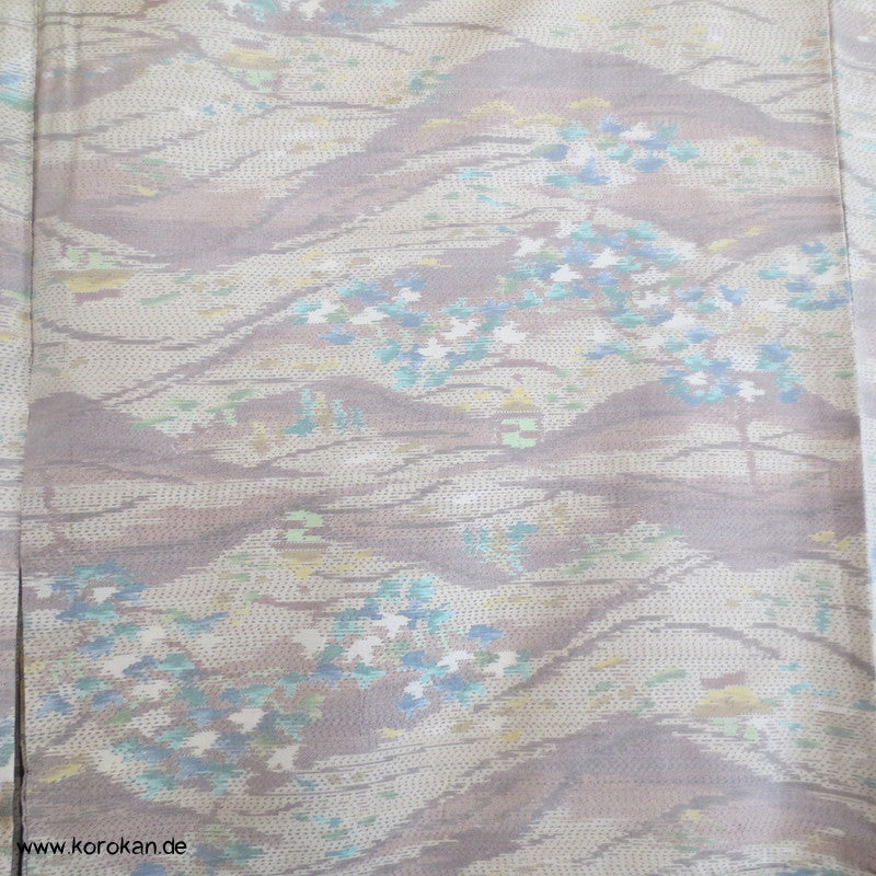 Dünenmuster Kasuri Tsumugi Seiden Kimono