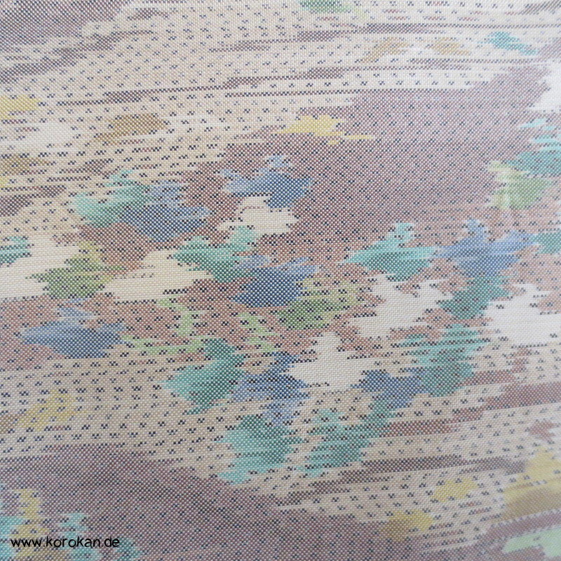 Dünenmuster Kasuri Tsumugi Seiden Kimono