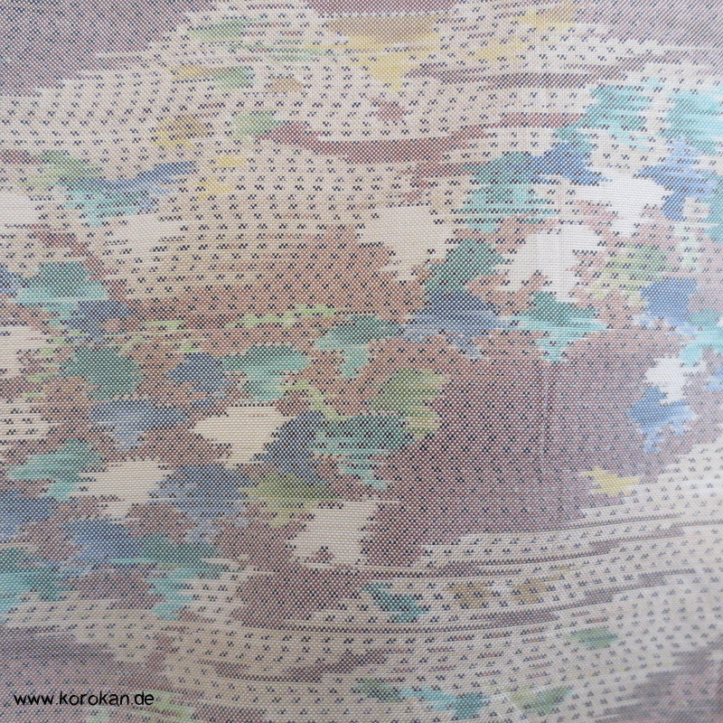 Dünenmuster Kasuri Tsumugi Seiden Kimono