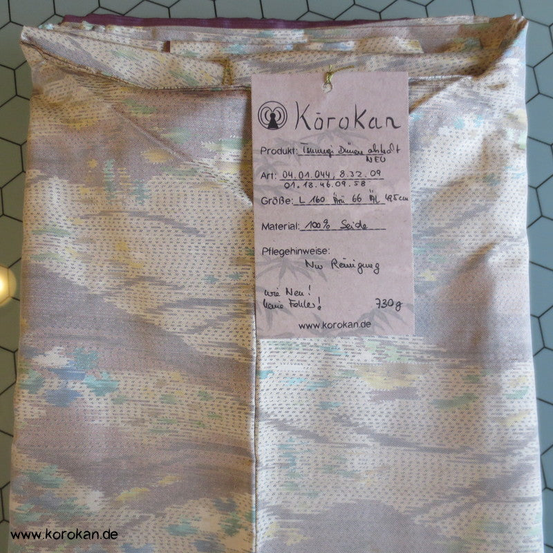 Dünenmuster Kasuri Tsumugi Seiden Kimono