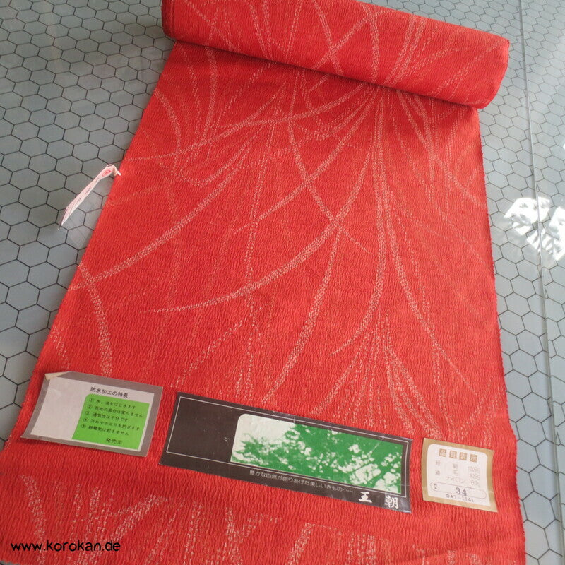 japanischer Gräser Kasuri Seide/ Wolle Kimono Krepp Stoff