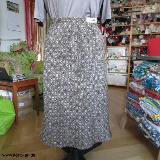 Musterkaro Kimono Seide Bias Cut Rock