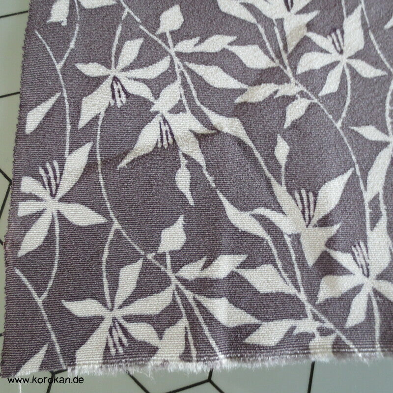 taupe mit hellen Zweigen Crepe Seide, Araihari Kimono