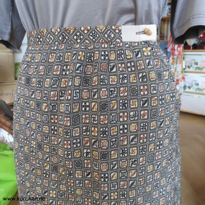Musterkaro Kimono Seide Bias Cut Rock