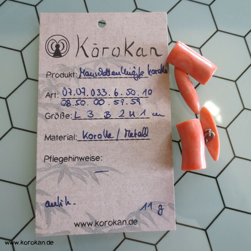 Korallen Manschettenknöpfe