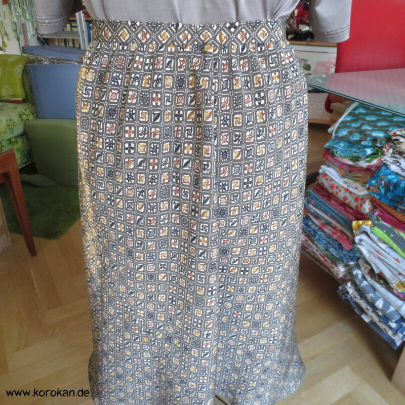 Musterkaro Kimono Seide Bias Cut Rock
