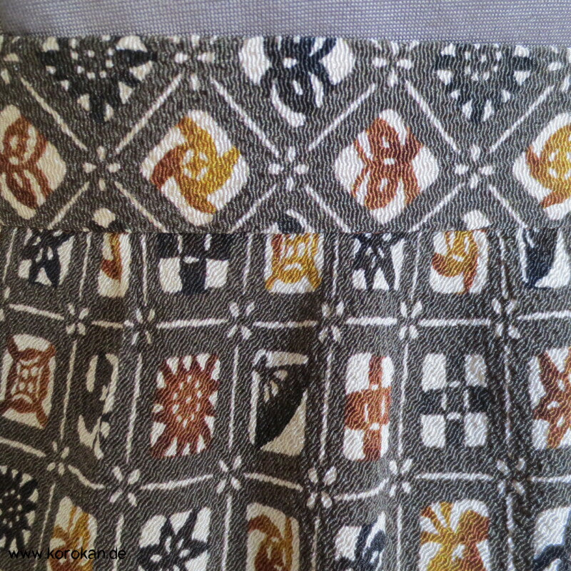 Musterkaro Kimono Seide Bias Cut Rock