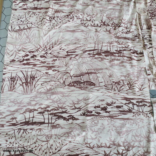 Bingata Batik Chirimen Crepe Seide, Araihari Kimono